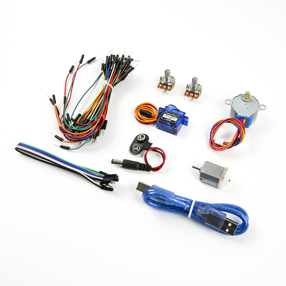 Стартовый набор Arduino UNO R3 DIP KUONGSHUN с логотипом без батарейки крона 9В с блоком питания под американскую розетку